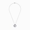 14K White Gold Sapphire and Diamond Pendant, 2.14 TCW