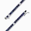 14K Gold Blue Sapphire and Diamond Bracelet, 9.68 TCW - Image 2