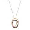18K Rose Gold Cognac and White Diamond Pendant, 0.48 TCW