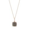 18K Rose Gold Espresso and White Diamond Pendant, 0.60 TCW