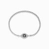 Sterling Silver Diamond Evil Eye Bracelet, 0.21 TCW