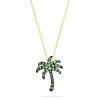 14K Gold Tsavorite & Diamond Palm Tree Pendant, 0.54 TCW