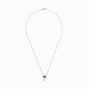 14K Gold Blue & White Diamond Palm Tree Necklace, 0.25 TCW - Image 2