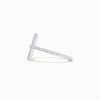 14K White Gold Diamond Cross Ring, 0.10 TCW - Image 4