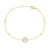 14K Yellow Gold Diamond Bracelet, 0.09 TCW