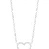 14K White Gold Diamond Heart Pendant, 0.10 TCW - Image 2