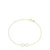 14K Yellow Gold Diamond Infinity Bracelet, 0.12 TCW