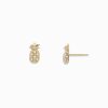 14K Yellow Gold Diamond Pineapple Earrings, 0.27 TCW - Image 2