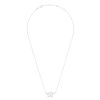 14K White Gold Diamond Snake Necklace, 0.12 TCW
