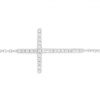 14K White Gold Diamond Cross Bracelet, 0.09 - Image 2