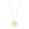 14K Yellow Gold Diamond Starfish Pendant, 0.06 TCW