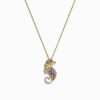 Seahorse Pendant ,18k Yellow Gold with Multi Sapphires & Diamonds 0.93ct