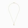 14K Yellow Gold Diamond Crescent Moon Pendant, 0.13 TCW - Image 2