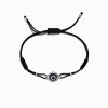 14K Gold Sapphire & Diamond Evil Eye String Bracelet, 0.56 TW