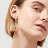 14K White Gold Blue Topaz and Diamond Earrings, 4.28 TCW - Image 2