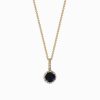 14K Yellow Gold Sapphire and Diamond Pendant, 1.79 TCW